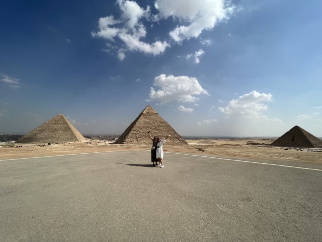 Panorama view of the pyramids